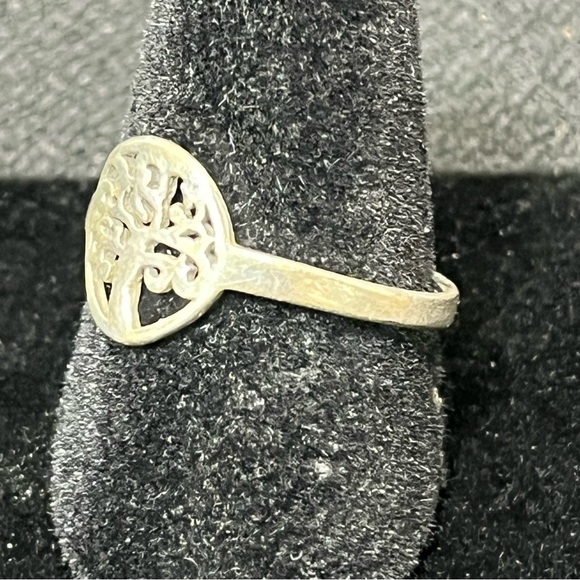 Vintage Sterling Silver Tree of Life Ring Size 8 - Picture 3 of 9